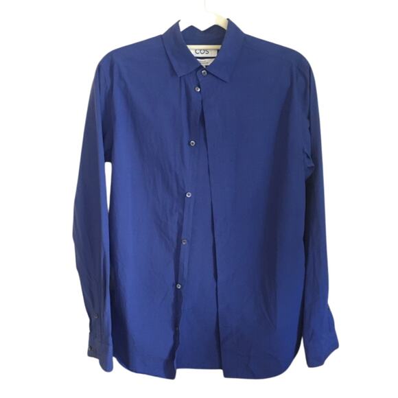 COS Blue Cotton Button Up Shirt, Unisex/Mens - Picture 1 of 3
